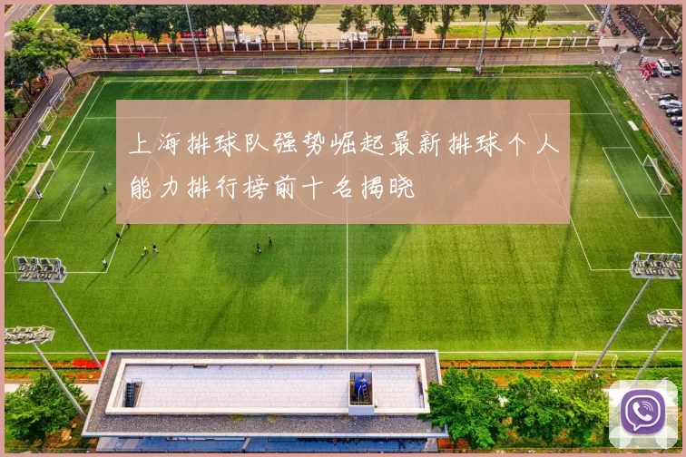 上海排球队强势崛起最新排球个人能力排行榜前十名揭晓